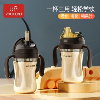Cốc Uống Nước Có Tay Cầm Và Ống Hút Dành Cho Bé 1-2 - 3 Tuổi 6 Tháng