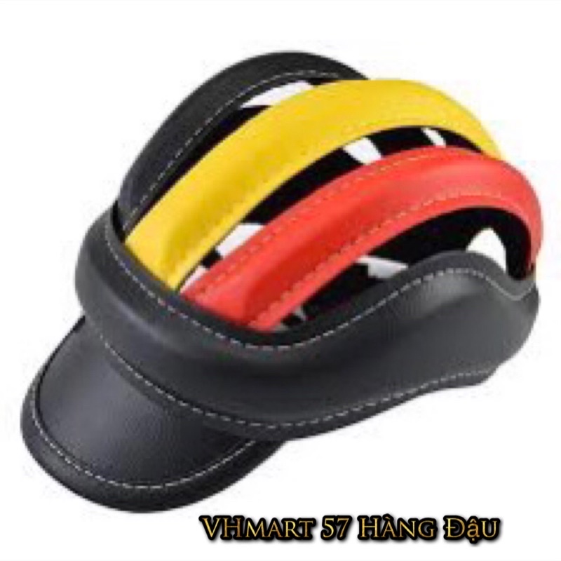 Mũ bảo hiểm phao hơi xe đạp,xe máy 3 sọc người lớn