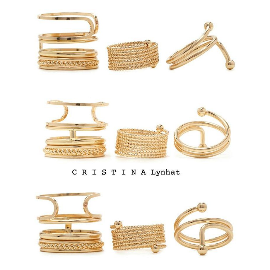 NHẪN SET KIỂU 6 CHIẾC FOREVER 21 XUẤT KHẨU