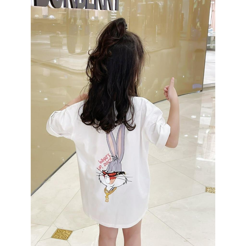 Áo thun gia đình thỏ 1900s thug life cho bé , áo phông trẻ em unisex form rộng , Kid_genz