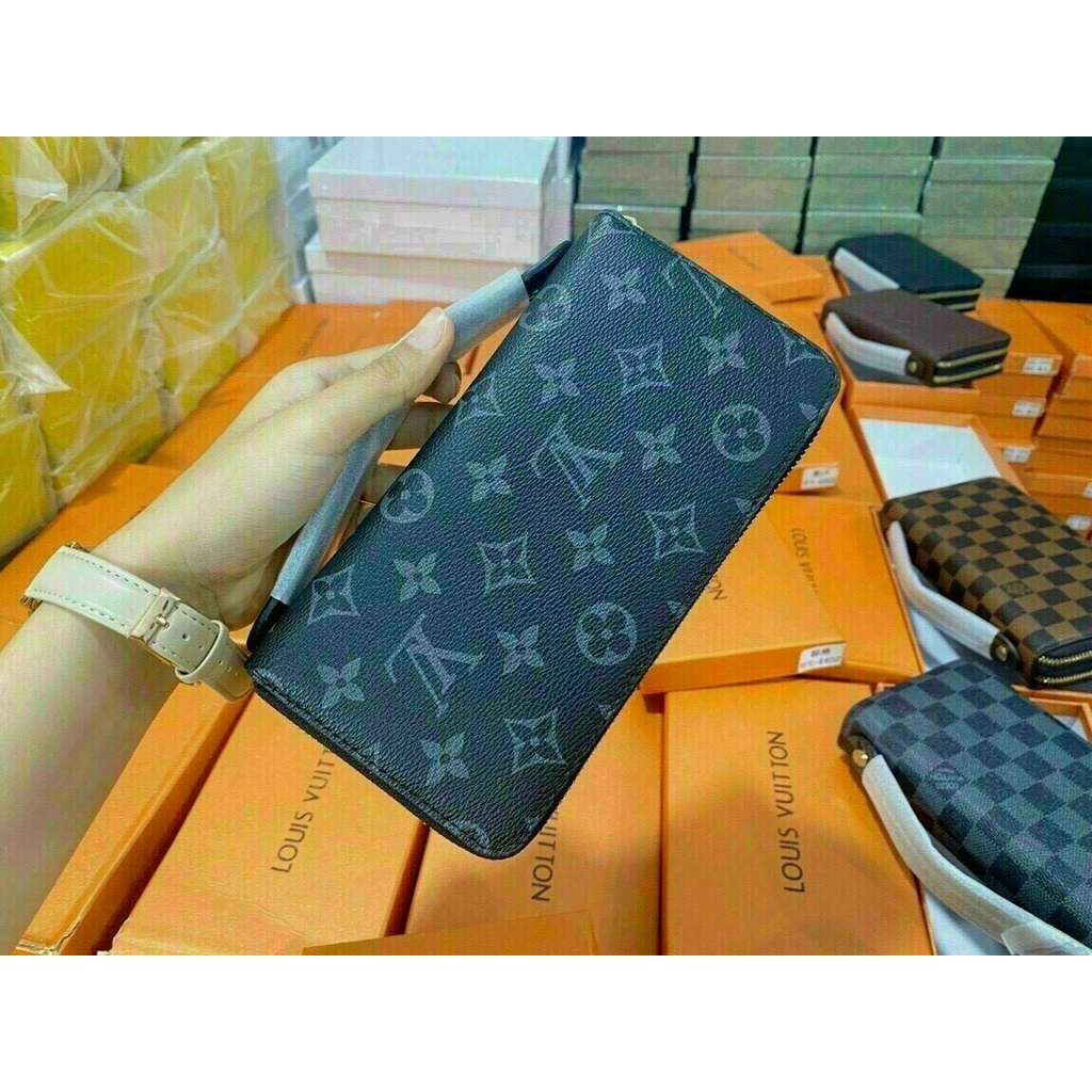 Ví Cầm Tay LV Nhiều Ngăn 2 khóa cao cấp full box