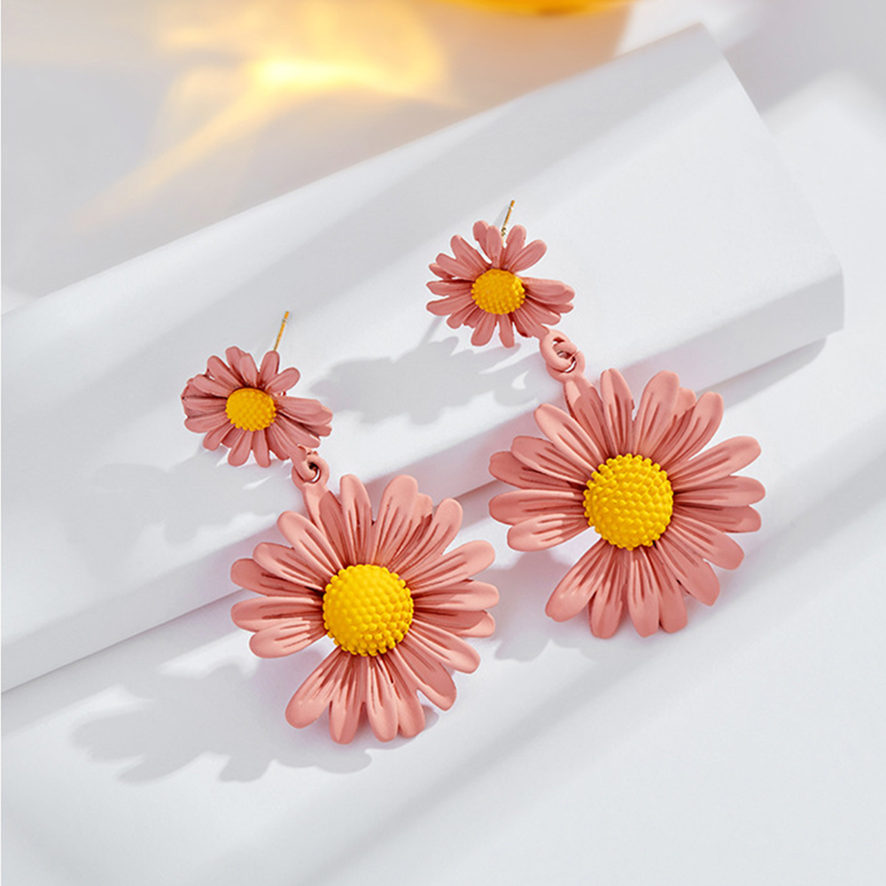 Hoa Tai Hình Hoa Cúc Dễ Thương Phong Cách Hàn Quốc Cho Nữ