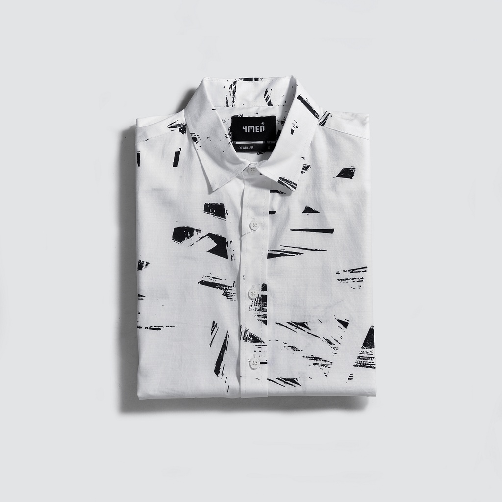 Áo sơ mi nam họa tiết ngắn tay 4MEN SM060 đẹp trẻ trung, hiện đại | BigBuy360 - bigbuy360.vn