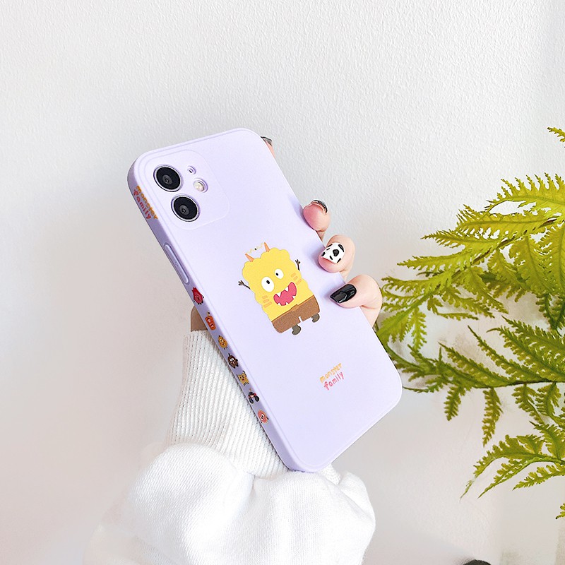 Ốp lưng iphone Monster Family cạnh vuông in hình viền 5/6/6plus/6s/6splus/7/7plus/8/8plus/x/xs/11/12/pro/max/plus/promax