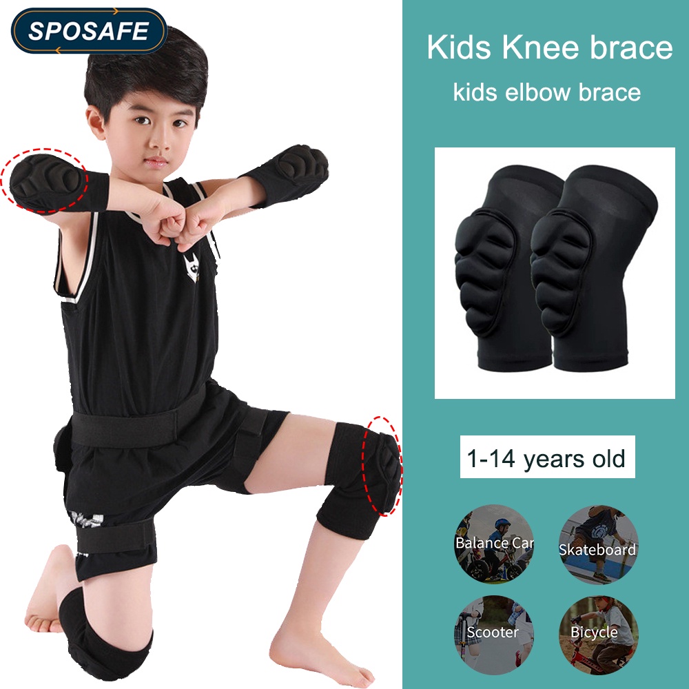 1 Cặp Đệm Bảo Vệ Đầu Gối Dày Dặn Thoáng Khí Thoải Mái Khi Chơi Bóng Đá / Bóng Chuyền / Bóng Chuyền Cho Bé
