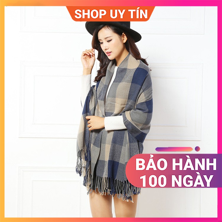 [NowShip - Giao Ngay] Khăn Quàng Cổ Len Cashmere Nữ - Khăn Choàng Giữ Ấm, Đi Biển Đẹp