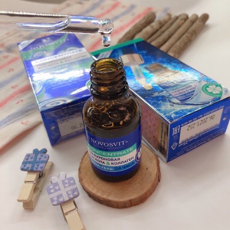 Serum Novosvit collagen &amp; acid hyaluronic dành cho da khô mất nước