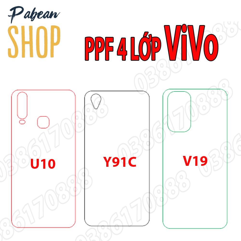 Dán lưng PPF 4 lớp chống va đập cho ViVo U10/ Y91C /Y19