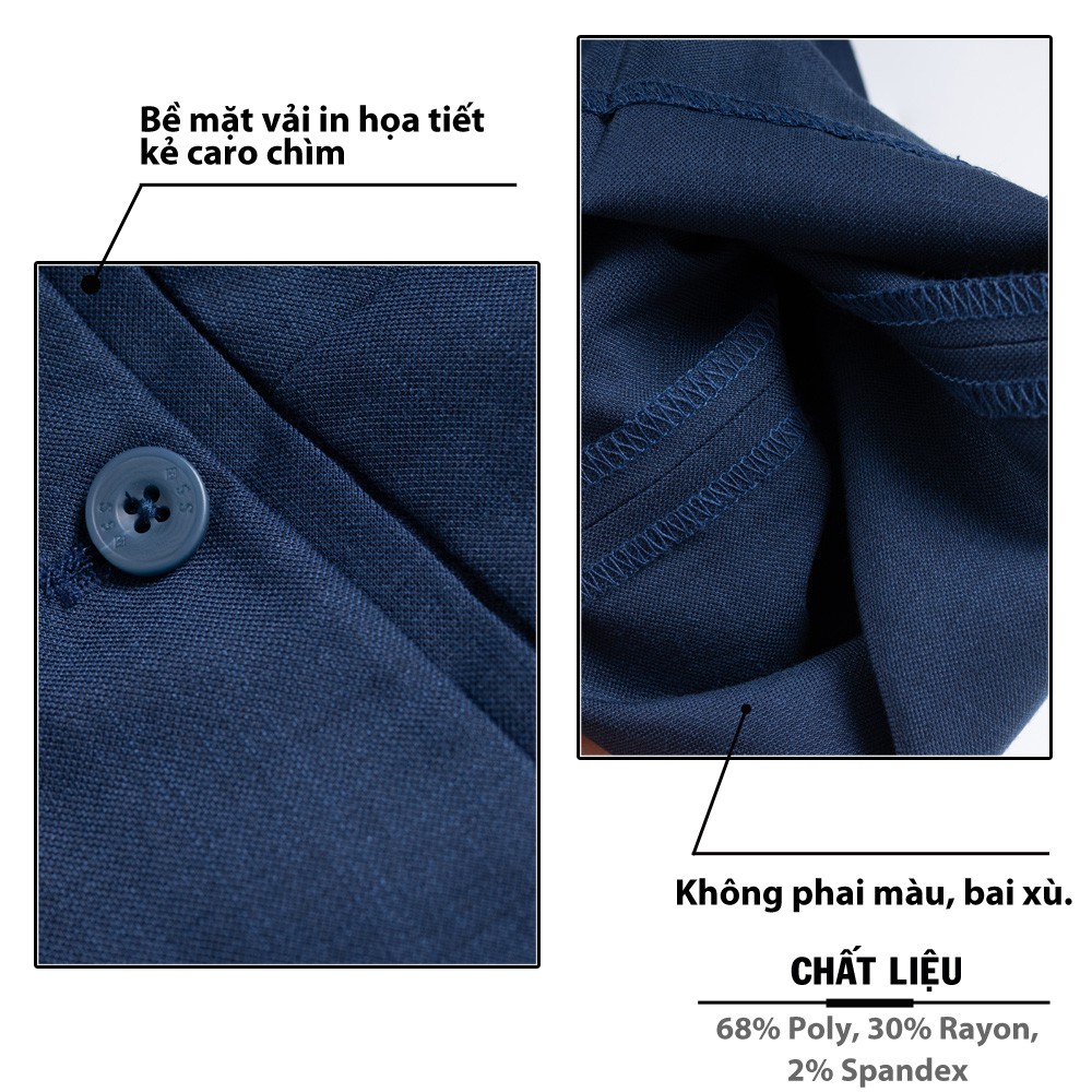 Quần Âu Nam 5S Họa Tiết Màu Xanh Navy,  Dáng Ôm Vừa, Ít Nhăn, Thoáng Mát, Co Giãn Tốt (QAU0410S1NAV) | BigBuy360 - bigbuy360.vn
