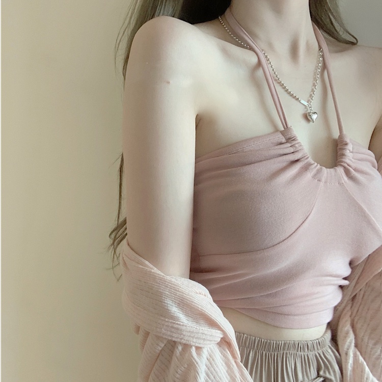 Đầm Hai Dây Dáng Ngắn Thời Trang Mùa Hè Phong Cách Hàn Quốc Cho Nữ