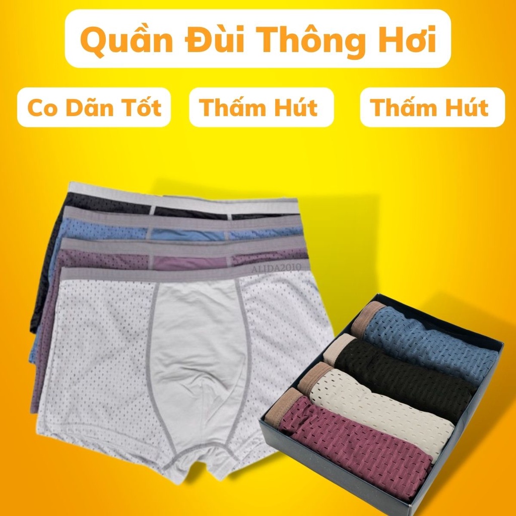 Quần Lót Nam Thông Hơi Sịp chéo Khử Mùi Thoáng Mát Chất Thun Cao Cấp Co Dãn 4 Chiều Kháng Khuẩn Mềm Mại Kho Sỉ Sài Thành