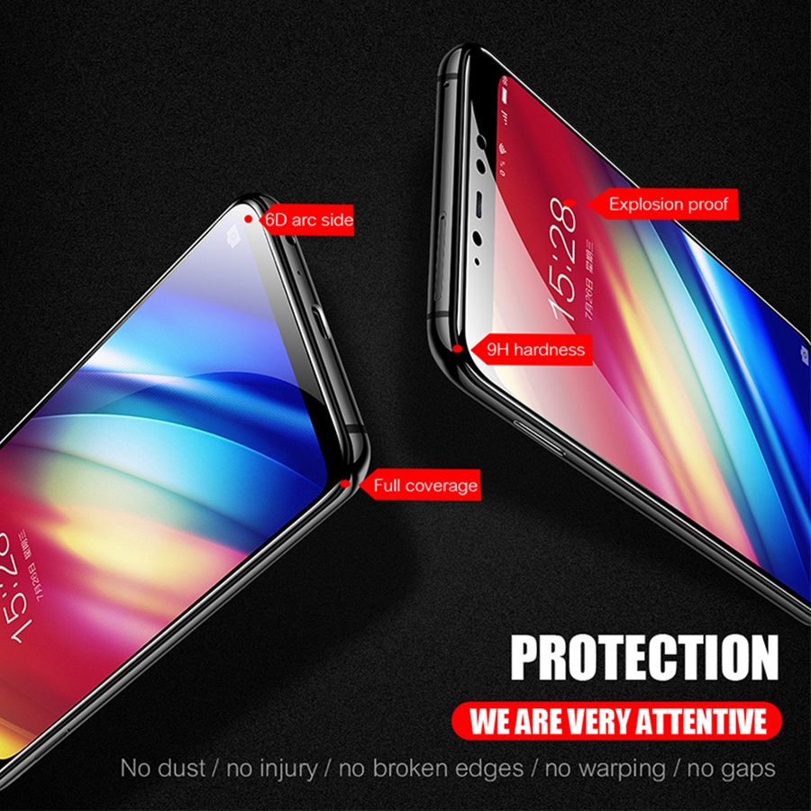 Kính cường lực 6D mới nhất full màn cho Huawei Y9 Y7 Y6 Pro 2018 2019 Nova 2i 3 3i 4 4E Hrnor 8C 7X 8X 8A 9N 10 9 Lite