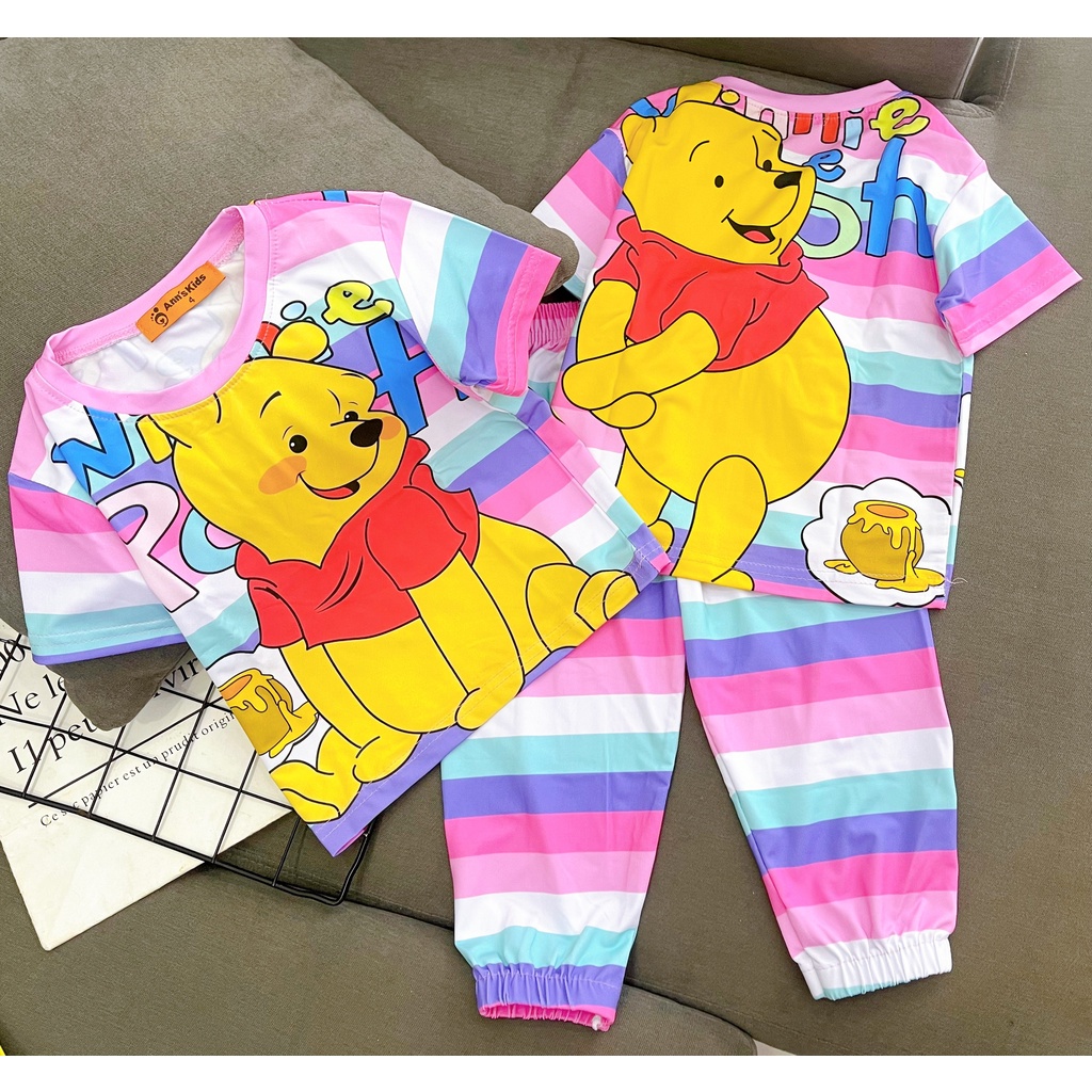 Đồ Bộ Cho Bé Gái 9-43 Kg Thun Lạnh 3D Set Quần Dài Áo Cộc Tay Trẻ Em Mặc Nhà Size Nhí Đại Bền Đẹp Mát Homie Kids