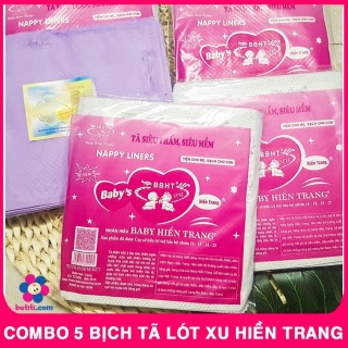 [Combo 5 Bịch] BÁN LẤY TƯƠNG TÁC-Giấy Lót Phân Su Cho bé Sơ Sinh Siêu Thấm Hiền Trang - Miếng Lót Chống Thấm Cho Bé