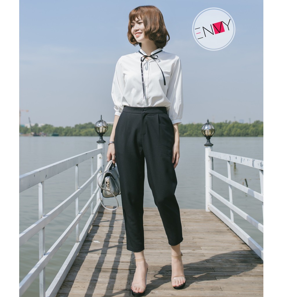 Quần Baggy Cotton ENVY (Nút gài, lưng vải) - QK0090