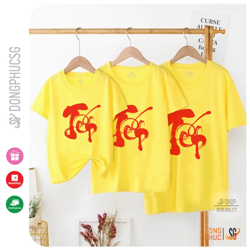 Áo thun Tết nổi bật phông unisex đồng phục cho gia đình hội nhóm cặp đôi nam nữ trẻ em SGY244 DONGPHUCSG