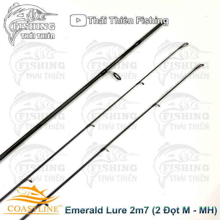 Cần Câu Cá Coastline Emerald Lure Máy Đứng 2m7 2 Ngọn M - MH Chất Liệu Carbon Khoen 1 Chân, Pat Kiểu Mới