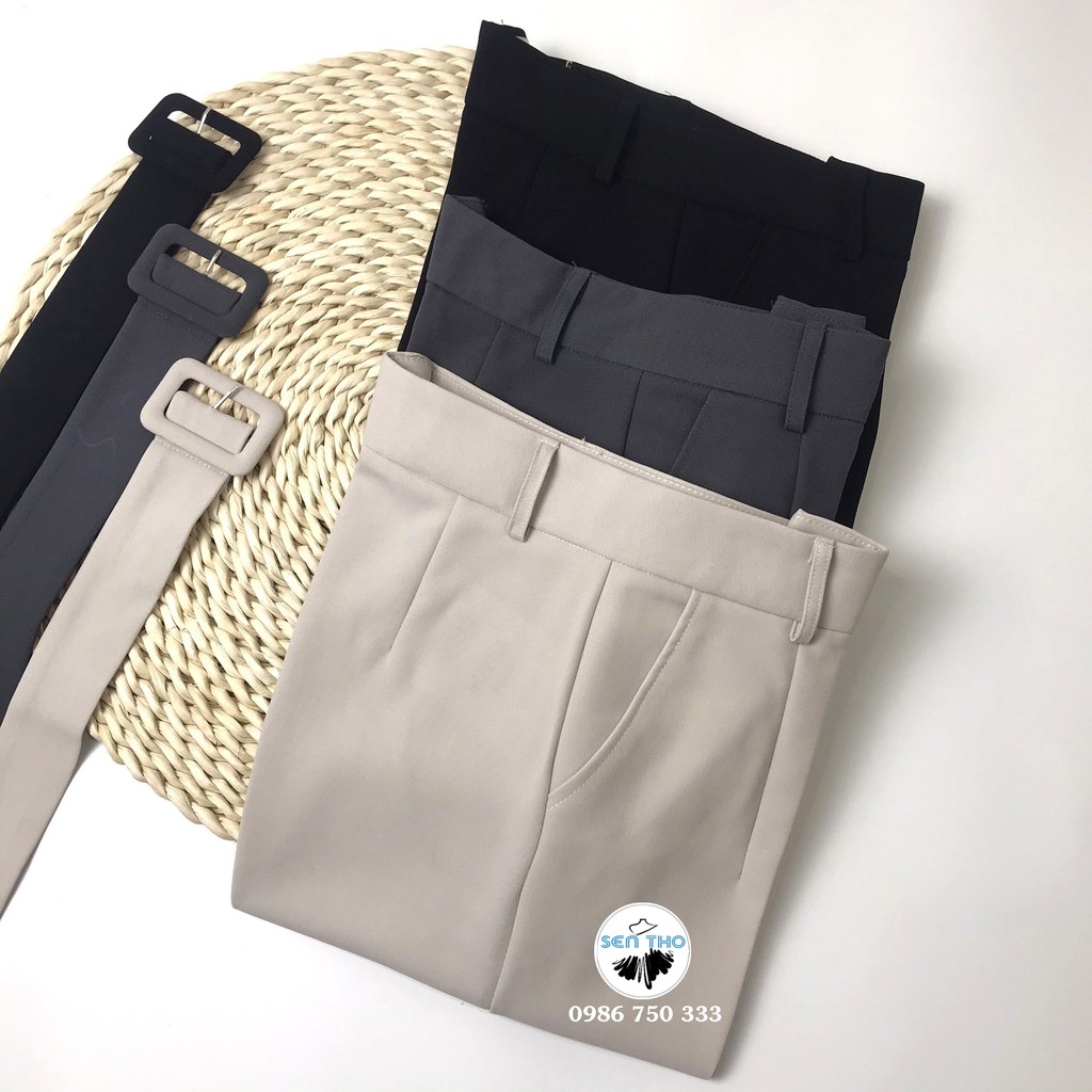 [ Ảnh thật trải sàn ] Quần Baggy Kèm Đai Công Sở Cao Cấp Chất Siêu Đẹp Mặc Sang Trọng Thanh Lịch | BigBuy360 - bigbuy360.vn