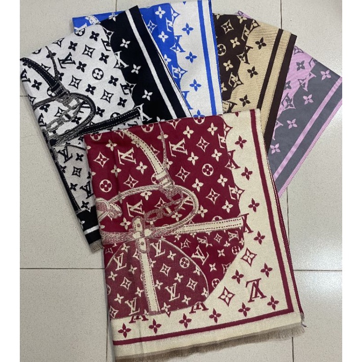 Khăn Choàng Cổ Hiệu LV - Khăn Dạ Cashmene Dày Đẹp Phong Cách Hàn Quốc - Hàng Nhập Quảng Châu Cao Cấp 70x180cm