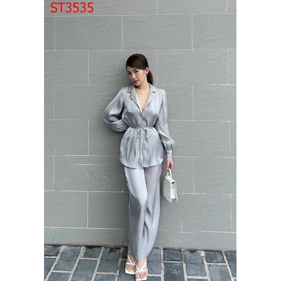 set lụa trơn kèm dây siêu tôn dáng