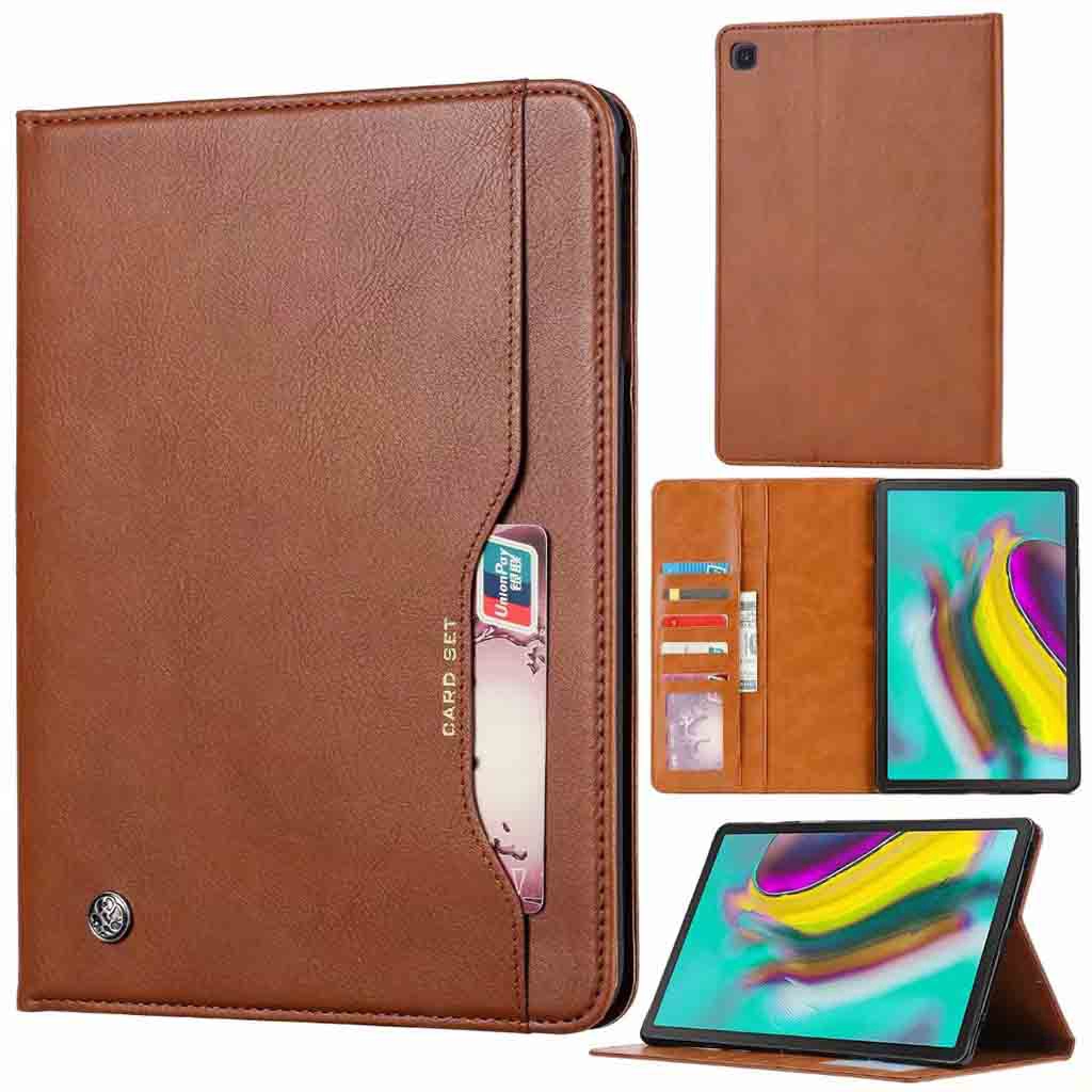 Samsung Galaxy Tab S5E T720 T725 A10.1 2019 T510 T515 A8 2019 P200 P205 Tablet Case Slot PU leather Cover