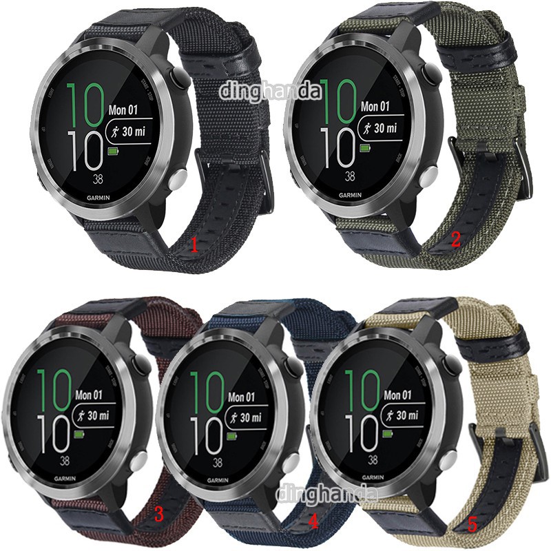 Dây đeo nylon dệt chắc chắn thời trang dành cho đồng hồ đeo tay thông minh Garmin Forerunner 645 245 245M