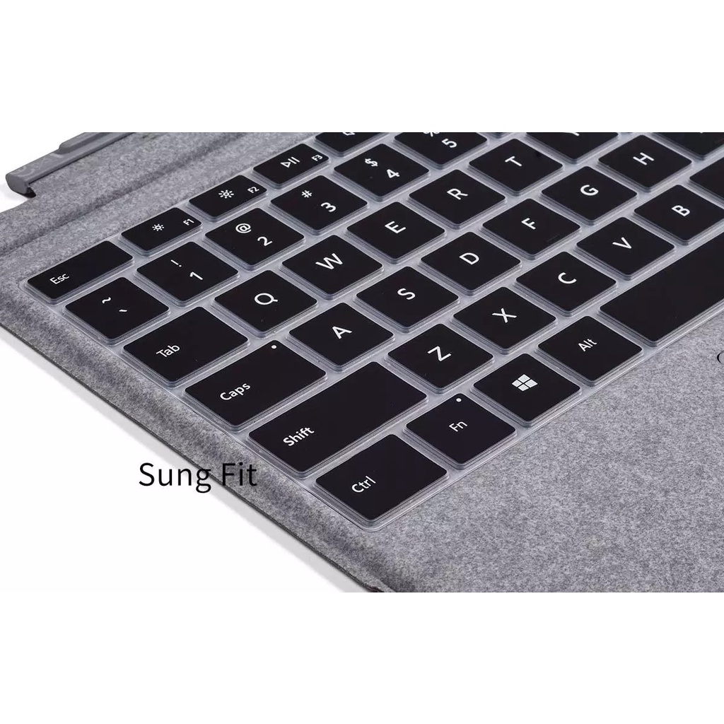 Phủ bàn Phím Silicon Cho Surface Pro 4,5,6,7,7+ , Pro X, Pro 8  màu đen