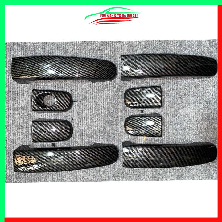 Ốp tay hõm Everest 2017-2021 vân cacbon bảo vệ cửa chống trầy xước