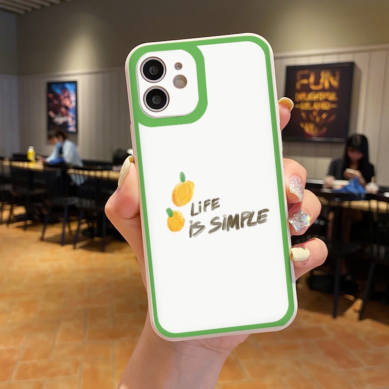 Ốp iphone - Ốp lưng iphone cạnh vuông viền camera Life dành cho ip 6 đến 14promax - ng089