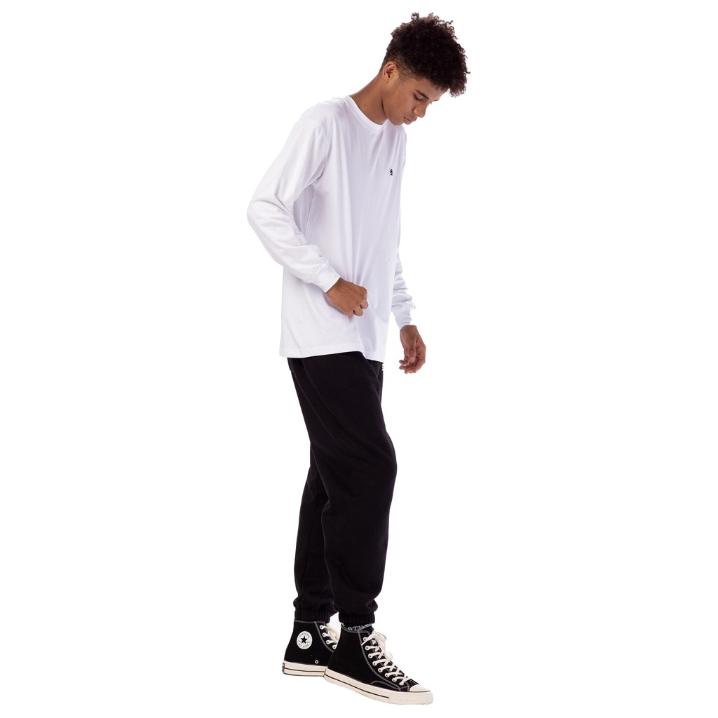 5THEWAY Áo Thun Tay Dài Trắng Logo Đen 5TW/RTW Traditional Fit Tee