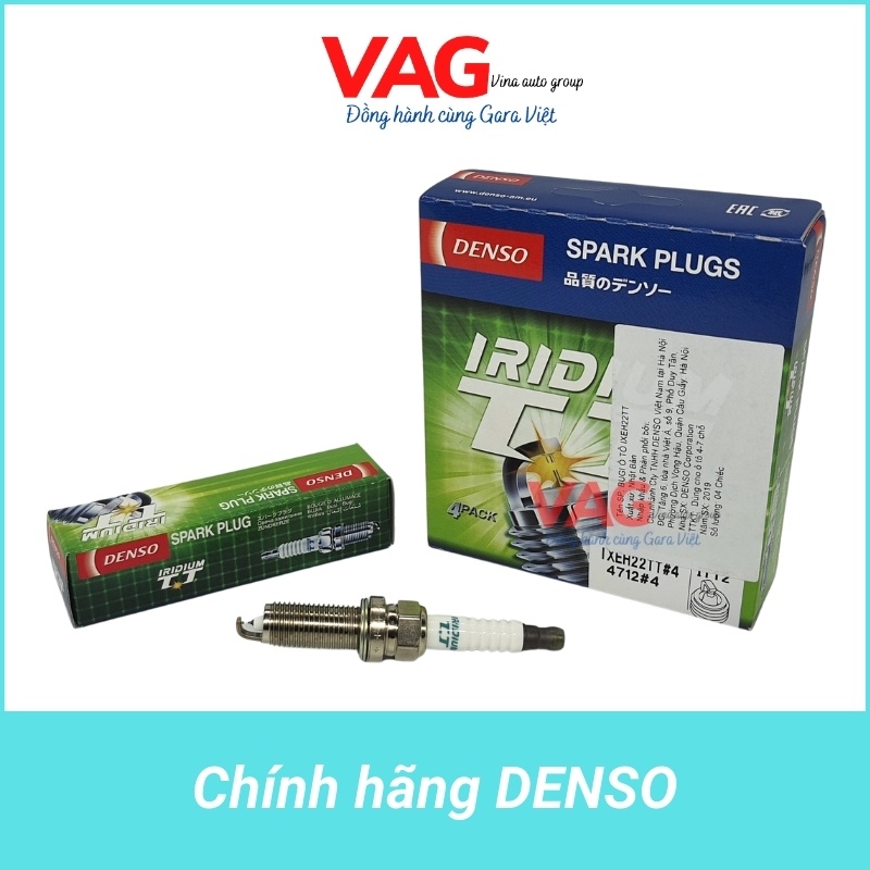 [Chính hãng] Bugi Denso IRIDIUM TT - Vios14-, Yaris, Wigo, Teana, Sunny, X-Trail, Mazda 2, 3, 6, CX-5,... IXEH22TT