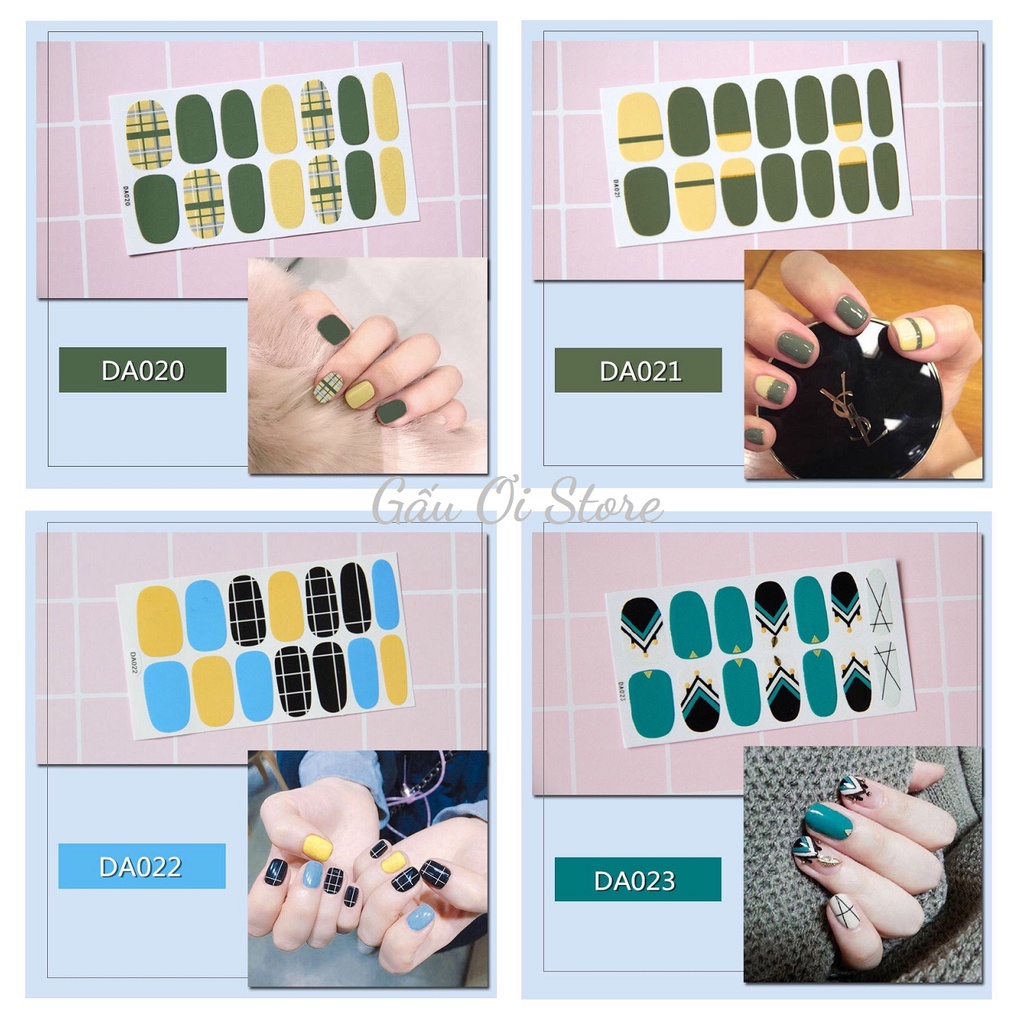 Bộ 14 Miếng Dán Móng Tay Không Thấm Nước