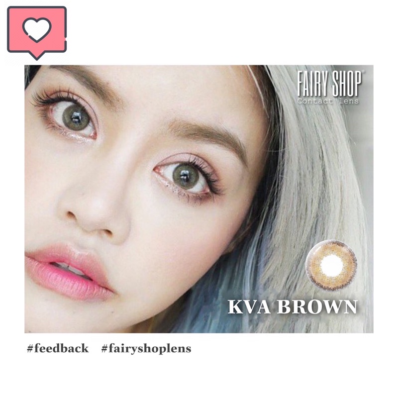 Kính Áp tròng Nobluk brown Kva brown 14.0mm - Kính Áp Tròng FAIRY SHOP CONTACT LENS độ 0 đến 8