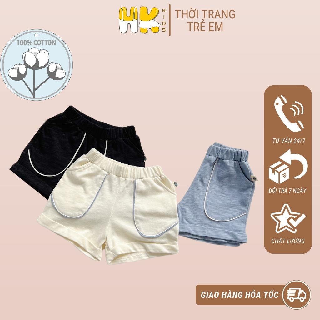 Quần short cho bé trai HK KIDS chất cotton xước mềm mại co giãn 4 chiều cho bé từ 13-25 kg