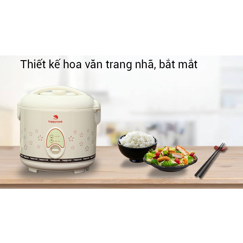 [Mã ELMS05 giảm 5% đơn 300k]Nồi cơm điện 3 lít Happycook HC-300 (6-8 người ăn)