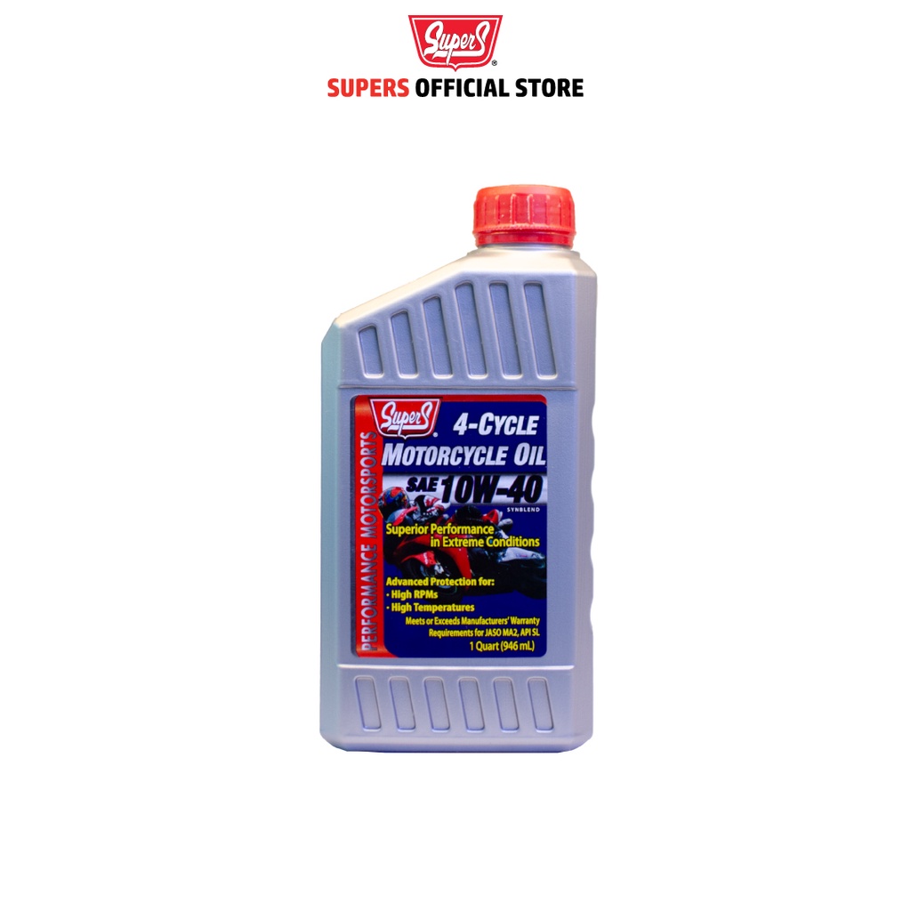 Dầu nhớt xe máy SUPER S 4-CYCLE MOTORCYCLE OIL 10W40 20W50 946ml