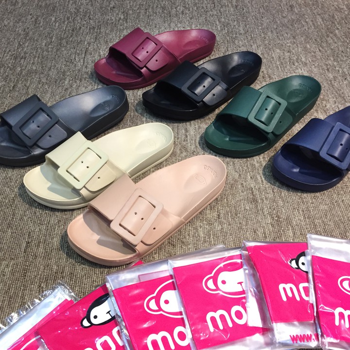 Dép Thái Lan Nữ Bản Ngang Khóa Chữ Nhật Siêu Nhẹ Siêu Êm Chính Hãng MONOBO