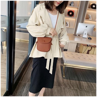[Katnip Clothing] Túi da cỡ vừa basic màu be/nâu