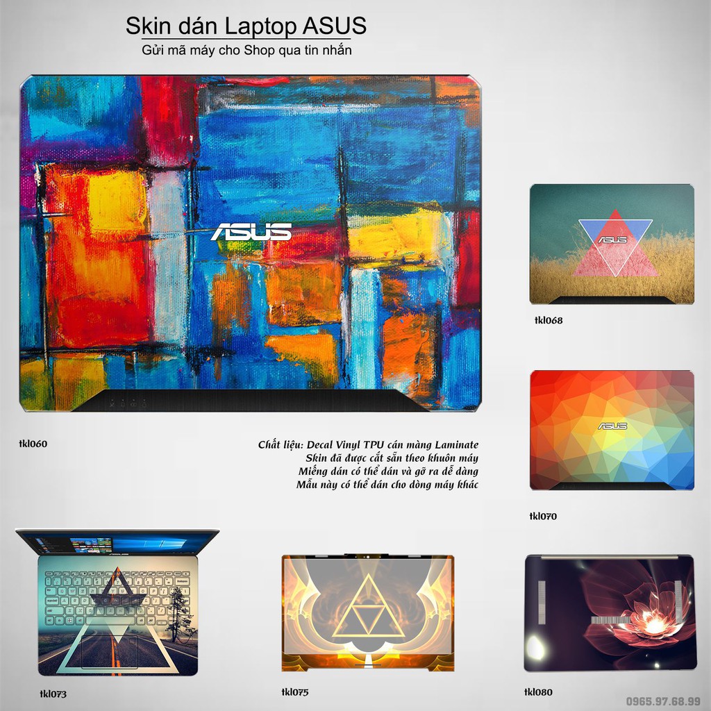 Skin dán Laptop Asus in hình thiết kế _nhiều mẫu 7 (inbox mã máy cho Shop)