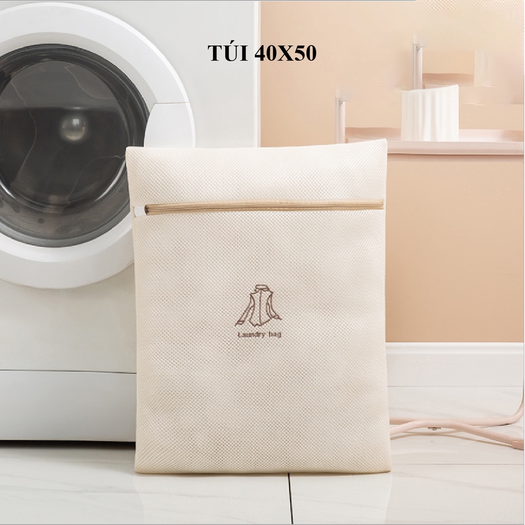 Túi giặt đồ máy giặt cao cấp 2 lớp dày dặn, túi lưới giặt quần áo, áo ngực, quần lót, vớ có khóa kéo chắc chắn