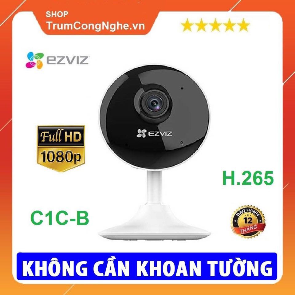 CAMERA WIFI 2MP 1080P EZVIZ C1C B - Thiết Kế Mini Sang Trọng