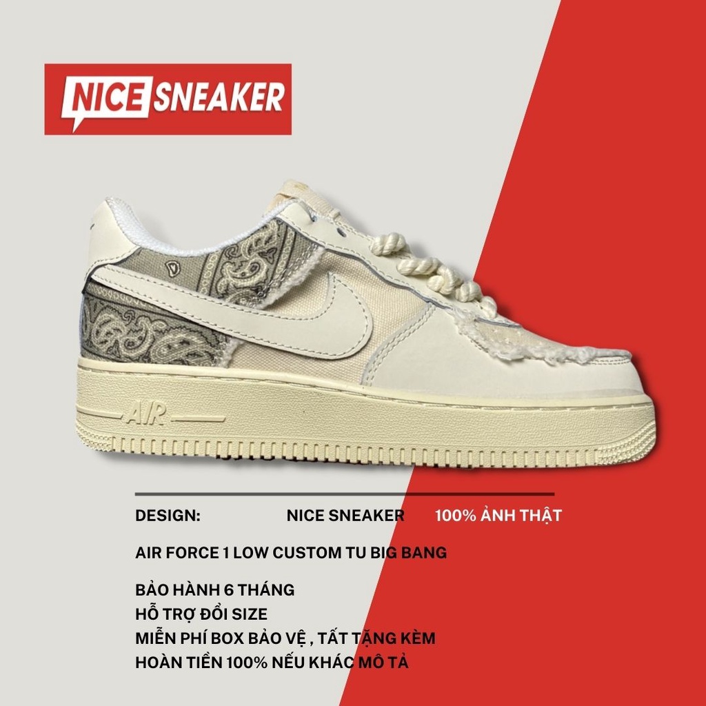 Giày Nike Air Force 1 Low Tu Bigbang Phiên bản high quality Nice Sneaker chính hãng 720.000đ