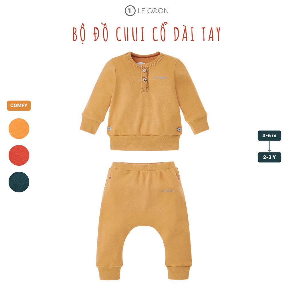 BỘ ĐỒ CHUI CỔ DÀI TAY CHO BÉ