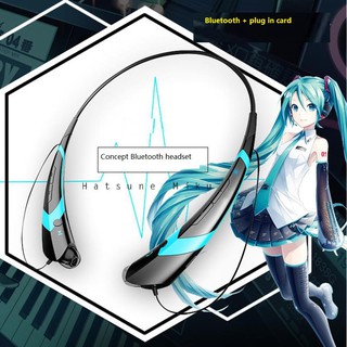 Animation wireless Bluetooth headset neck hanging crazy three REM two dimensional peripheral_Ki TT