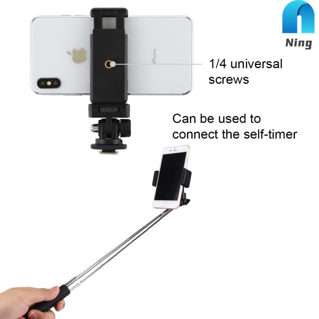 Giá Đỡ Ba Chân Đầu Vít 1/4 Có Kẹp Giữ Điện Thoại/Máy Ảnh SLR