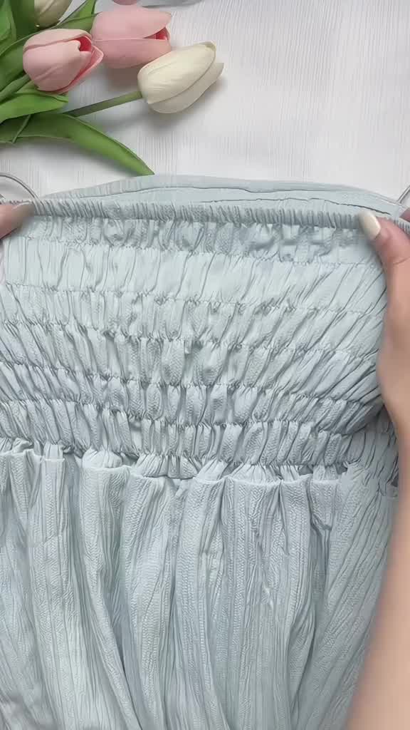 [SẴN/VIDEO] VÁY 2 DÂY TRẮNG NỮ CÚP NGỰC XẾP NHIỀU LY DÁNG DÀI MẶC 2 KIỂU NỮ TÍNH SURY DRESS | BigBuy360 - bigbuy360.vn