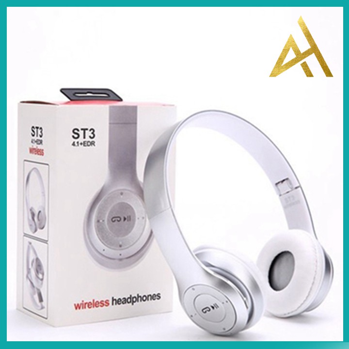 Tai Nghe Nhạc Headphone Bluetooth Chụp Tai Không Dây Có Micro ST3 - Tai Nghe Điện Thoại Blutooth Mini