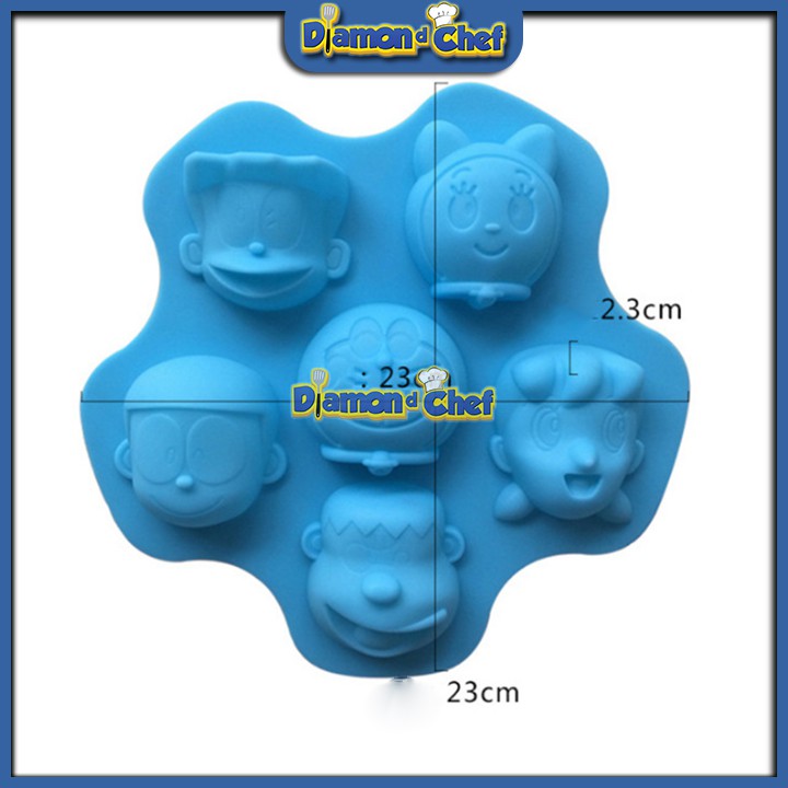 Khuôn Silicon Socola Hình Doraemon Và Những Người Bạn