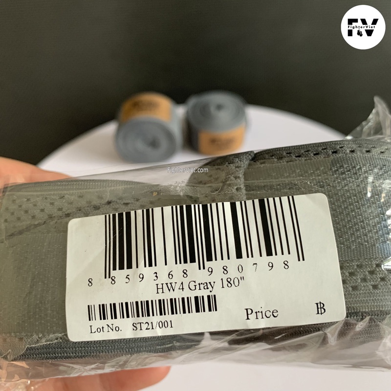 Băng Quấn Tay Elastic Handwraps Fairtex 4,5m Xám