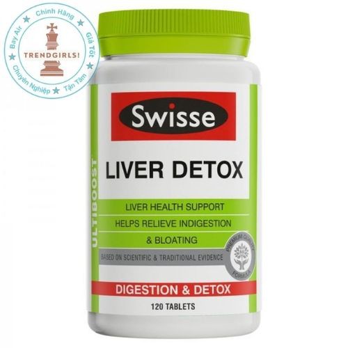 Viên uống hỗ trợ thải độc gan Swisse Ultiboost Liver Detox, Úc (60 + 120 + 200 viên) bổ gan và giảm bớt khó tiêu